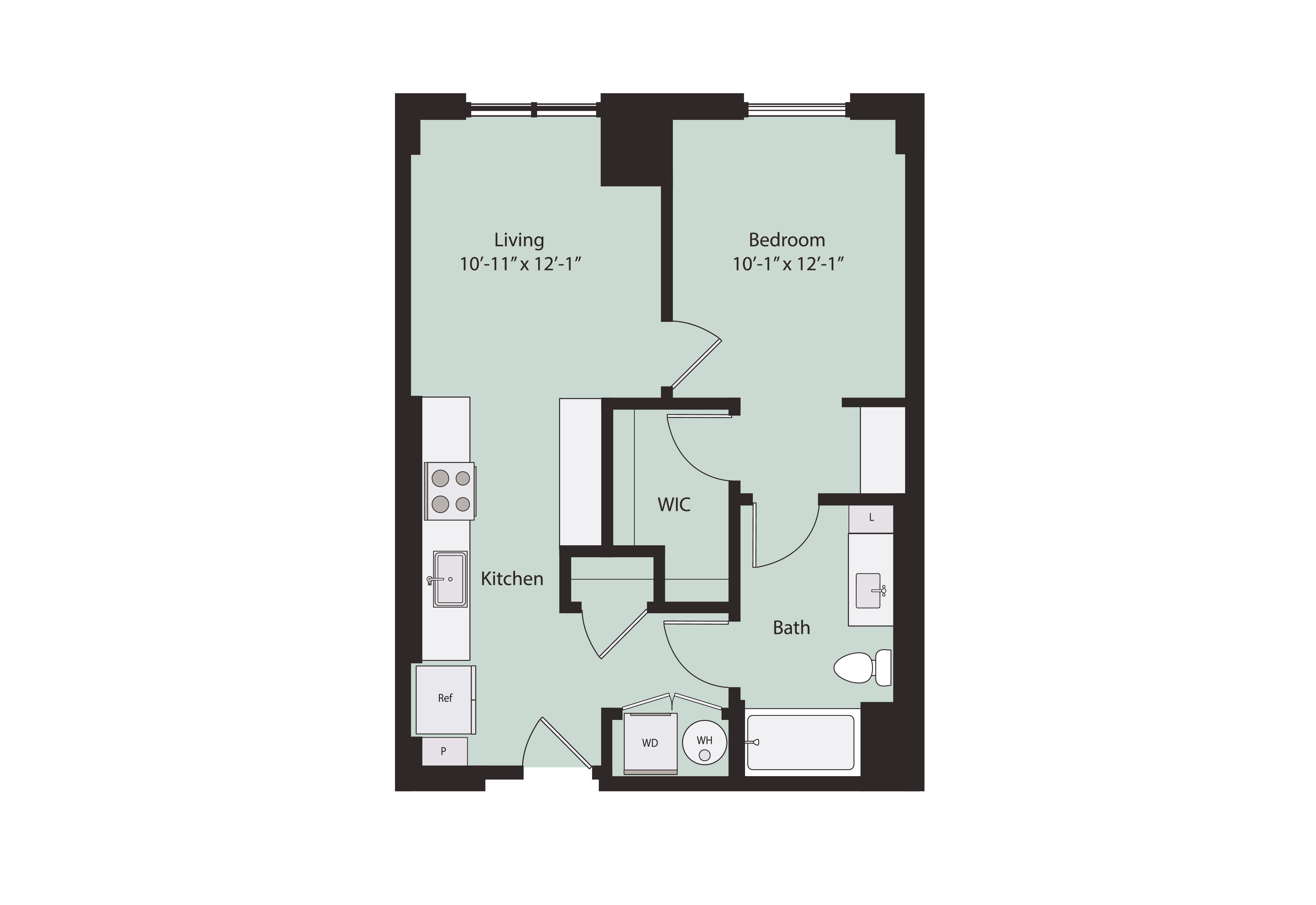 Floor plan layout diagram for A0-4
